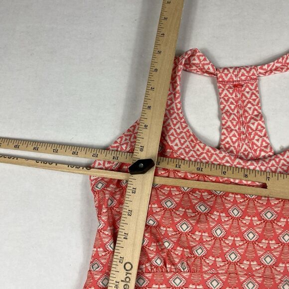 Prana Coral Print Sleeveless Dress M Racerback Boho Stretch Travel Casual - Picture 6 of 13